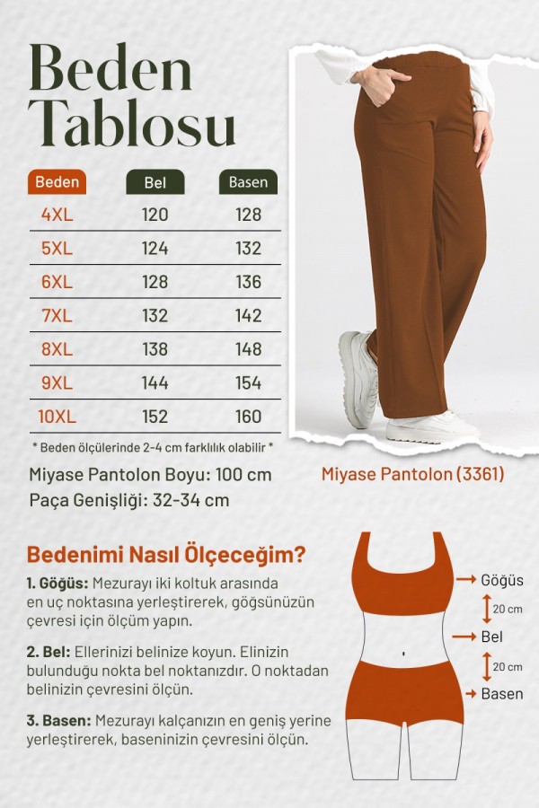 Miyase En Boy Likra Bol Paça Pantolon  - İndigo 